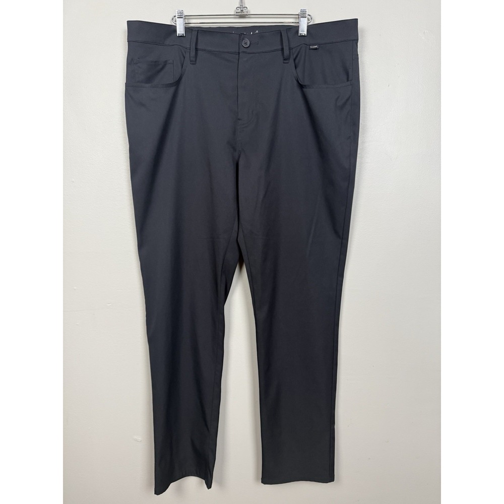 Travis‎ Mathew Men's Open to Close Black Pants Casual Golf Chino Performance 38